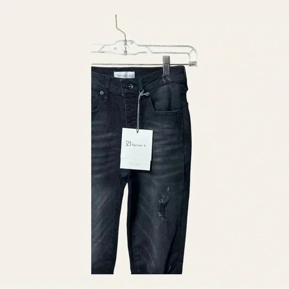 1209. SPECIAL A DENIM JEANS DISTRESSED BLACK IN COLOR‎ SIZE 1 (JUNIORS) - Picture 5 of 13